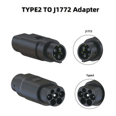 Tipo 2 ao adaptador de carregador J1772 EV 16A/32A conector de carregamento de veículo elétrico