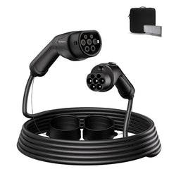 Cabo de extensão de carregamento Coolladen Tipo 2 EV para 3,5 kW, 7 kW, 11 kW, 22 kW, cabo de 7 m com bolsa