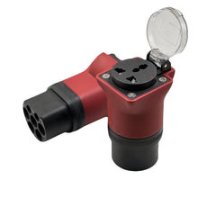 Adaptador de descarga de estação de carregamento público tipo 2 para Schuko e plugue universal, plugue UE de 16 A IEC 62196-2, adaptador de veículo elétrico para carregar carros, motocicletas e scooters