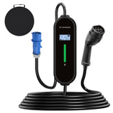Carregador EV Coolladen 7,4kW | ficha CEE 32A para Type 2 wallbox móvel | corrente ajustável e temporizador 1-12H
