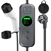 Coolladen 3.5kW Carregador VE Portátil | 16A Schuko para Tipo 2 Wallbox Móvel | Corrente Ajustável | Carregamento Temporizado de Precisão 1-12H e Atraso