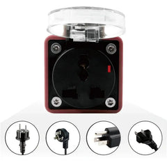 Adaptador de descarga de estação de carregamento público tipo 2 para Schuko e plugue universal, plugue UE de 16 A IEC 62196-2, adaptador de veículo elétrico para carregar carros, motocicletas e scooters