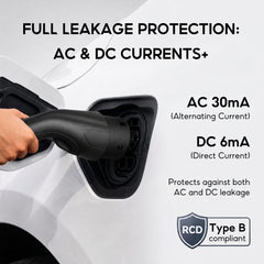 Coolladen Cabo de Carregamento EV Portátil 11kW Tipo 2 (16A 3 fases) com Controlo por App – Carregamento Programado, Corrente Ajustável, RCD Tipo B, Suporte de Parede e Bolsa de Transporte Incluídos