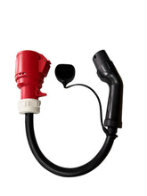 Plugue tipo 2 para tomada CEE16A, adaptador para carregador EV de 11 kW para obter energia da estação de carregamento