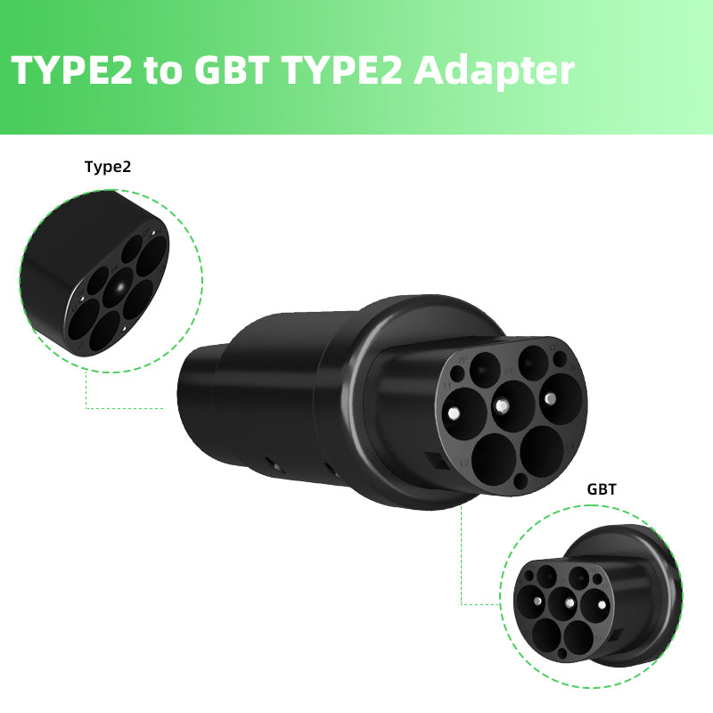 Tipo 2 de ao adaptador 16A/32A do carregador de GBT EV que carrega o conector do veículo elétrico