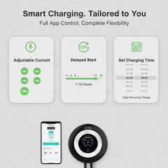 Coolladen Wallbox 11kW com App e RFID, Type 2 para CEE 16A 3-fases, Carregador EV, Proteção avançada contra fugas AC+DC (RCD Tipo B)