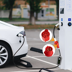 Plugue tipo 2 para tomada CEE16A, adaptador para carregador EV de 11 kW para obter energia da estação de carregamento