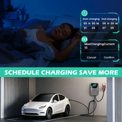 Coolladen 11kW/22kW Hub de Carregamento Wallbox EV Fixo Tipo 2 – OCPP 1.6J, gestão inteligente, RFID multi-cartão e controlo por app, EVSE com ligação fixa para uso comercial e residencial